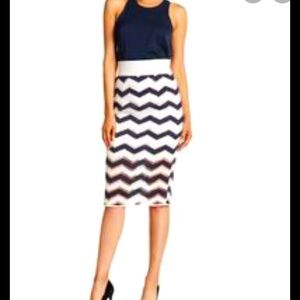 Milly navy and white pencil skirt.  Like new!